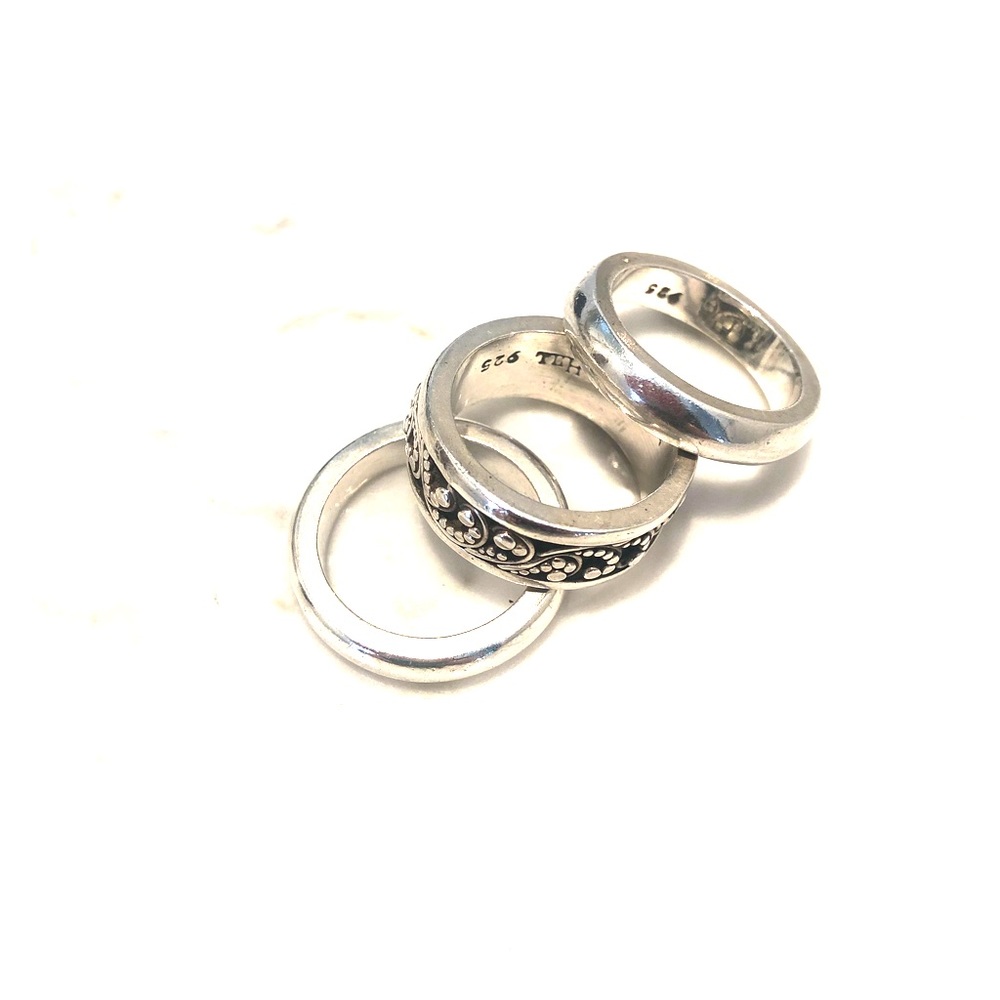 Lois Hill sterling silver stack ring set